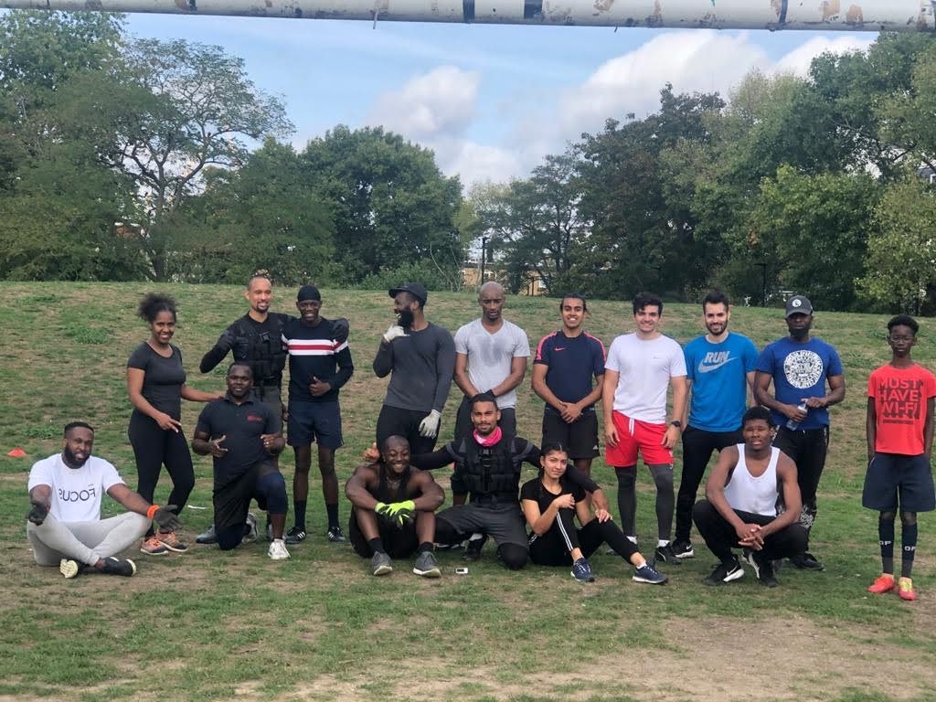 The SWBW training community together in a South London park